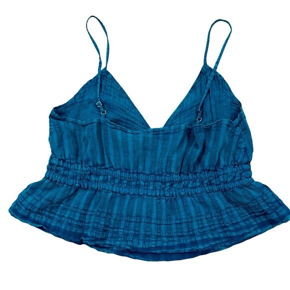 Z SUPPLY Striped Peplum Cotton Tank Cute Cotton Pretty Cool Dragonfly NWT Large - Picture 4 of 7